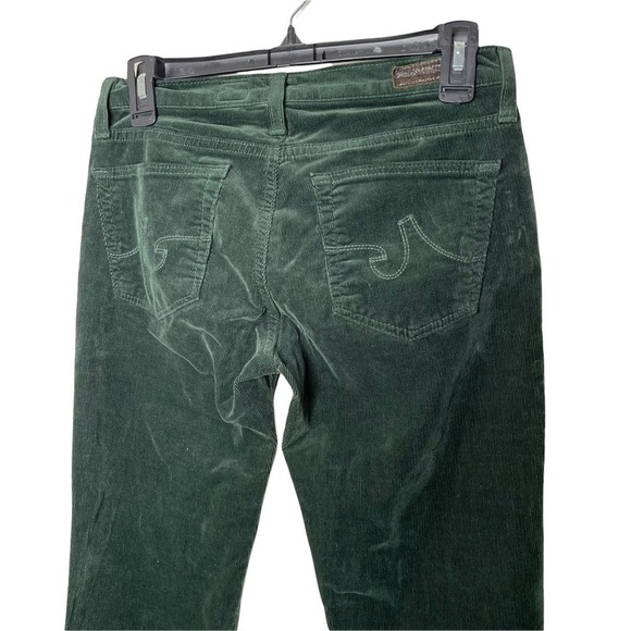 Anthropologie AG Slim Straight Stevie Corduroy Pant in Holly Green Size 26 - Picture 5 of 9
